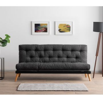 Canapea extensibila 3 locuri, Atelier del Sofa, 859FTN2848, Gri inchis