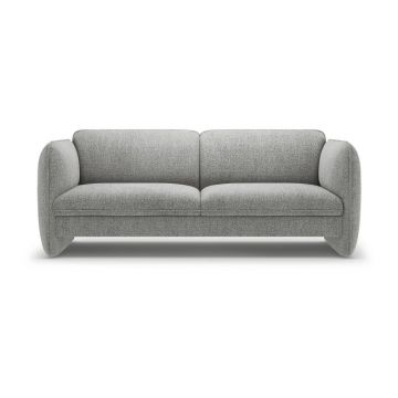 Canapea gri deschis cu tapițerie din chenille 204 cm Georgia – Micadoni