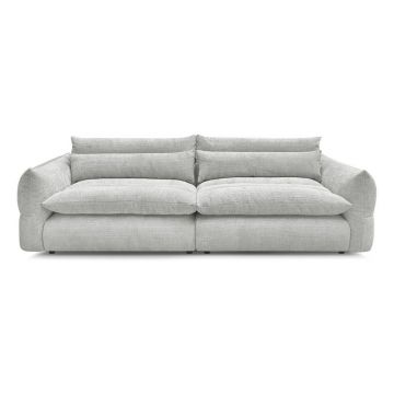 Canapea gri deschis cu tapițerie din chenille 276 cm Neil – Bobochic Paris