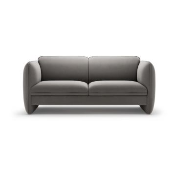 Canapea gri închis cu tapițerie din catifea 168 cm Georgia – Micadoni