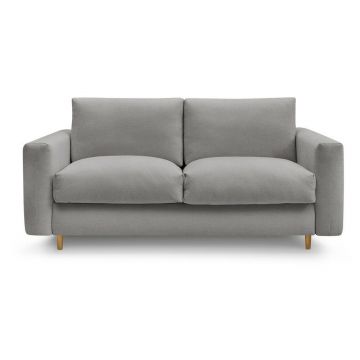 Canapea gri pentru dormitul zilnic/extensibilă 200 cm Cocoone – Bobochic Paris