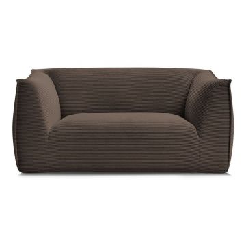 Canapea maro cu tapițerie din catifea reiată 170 cm Giorgia – Bobochic Paris