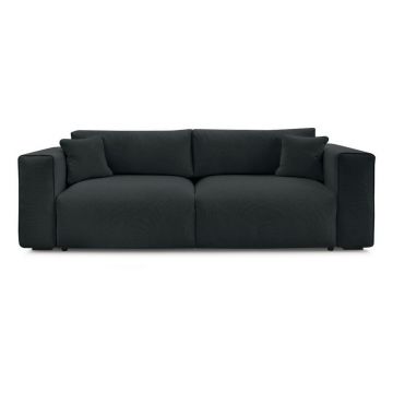 Canapea neagră extensibilă/cu spațiu de depozitare 265 cm Ezechiel – Bobochic Paris