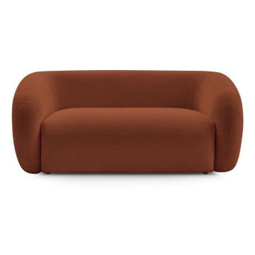 Canapea portocalie cu tapițerie din chenille 160 cm Celine – Bobochic Paris