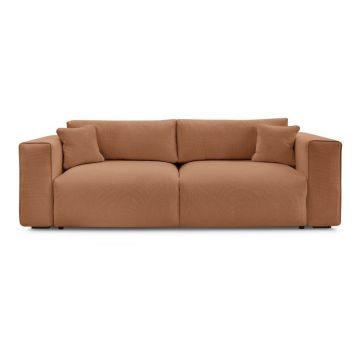 Canapea portocalie extensibilă/cu spațiu de depozitare 265 cm Ezechiel – Bobochic Paris