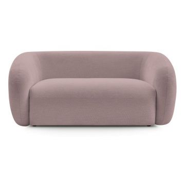 Canapea roz cu tapițerie din chenille 160 cm Celine – Bobochic Paris