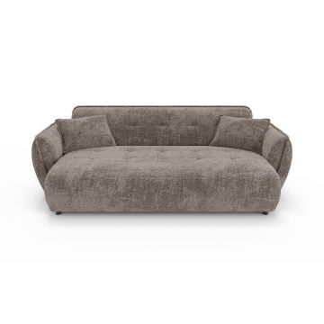 Canapea taupe cu tapițerie din chenille 250 cm Nelia Big – Ropez