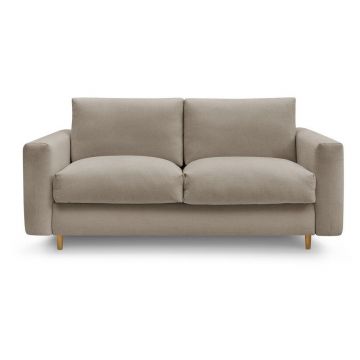 Canapea taupe pentru dormitul zilnic/extensibilă 220 cm Cocoone – Bobochic Paris