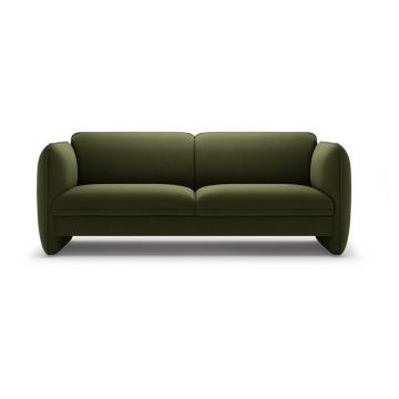 Canapea verde cu tapițerie din catifea 204 cm Georgia – Micadoni