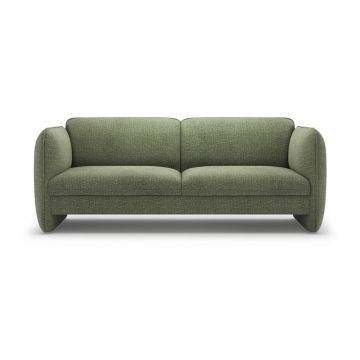 Canapea verde cu tapițerie din chenille 204 cm Georgia – Micadoni