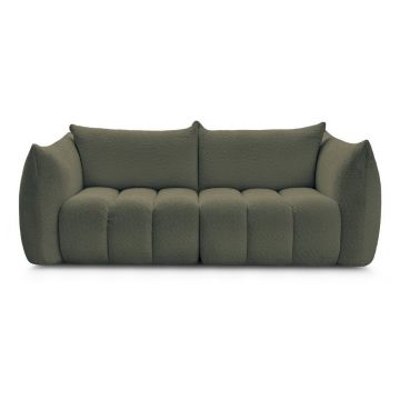Canapea verde cu tapițerie din țesătură bouclé 234 cm Azra – Bobochic Paris