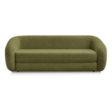 Canapea verde extensibilă cu tapițerie din chenille 228 cm Neyo – Bobochic Paris