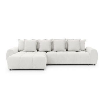 Colțar alb (cu colț pe partea stângă/cu șezlong) Albane – Ropez