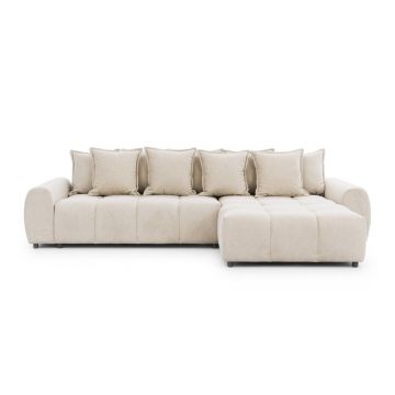 Colțar bej (cu colț pe partea dreaptă/cu șezlong) Albane – Ropez