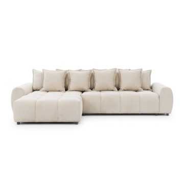 Colțar bej (cu colț pe partea stângă/cu șezlong) Albane – Ropez