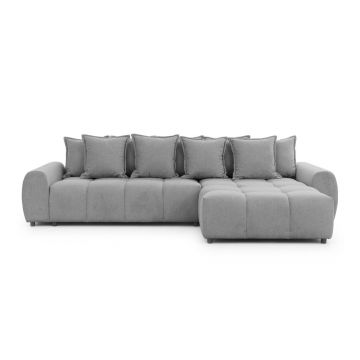 Colțar gri (cu colț pe partea dreaptă/cu șezlong) Albane – Ropez