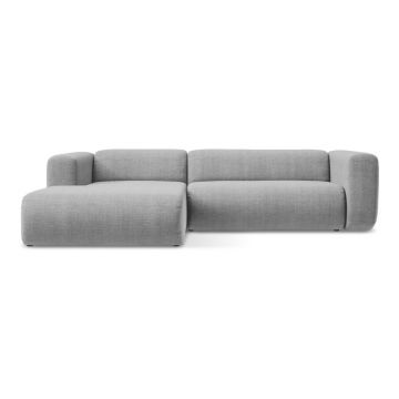 Colțar gri deschis (cu colț pe partea stângă/cu șezlong) Ekahi – Makamii