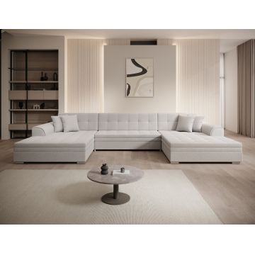 Coltar extensibil 6 locuri ELTAP, Vento, 359x165x78 cm, lemn/poliester, alb