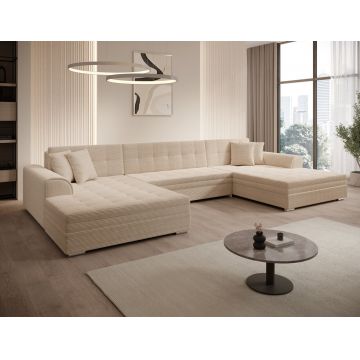 Coltar extensibil 6 locuri ELTAP, Vento, 359x165x78 cm, lemn/poliester, bej