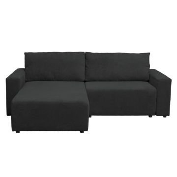 Coltar extensibil DALLAS ONE, cu lada depozitare, colt interschimbabil, antracit, 258x173x90 cm