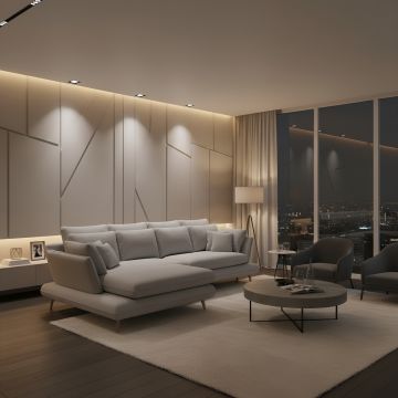 Coltar extensibil MONTE, sezlong stanga, stofa catifelata crem - Riviera 21, 283x181x90 cm - Default Title