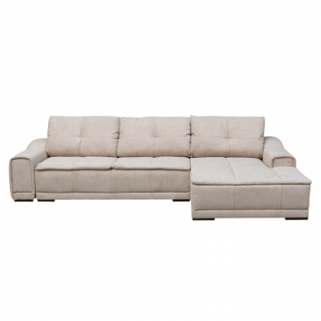 Coltar extensibil OSLO 3S1, cu arcuri si lada depozitare, colt stanga, bej, 360x190x100 cm