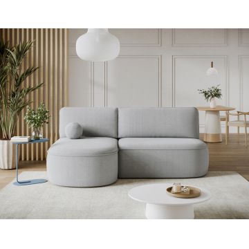 Coltar extensibil stanga 3 locuri ELTAP, LT-04CAL, Livosa, 220x144x93 cm, lemn/poliester, gri deschis