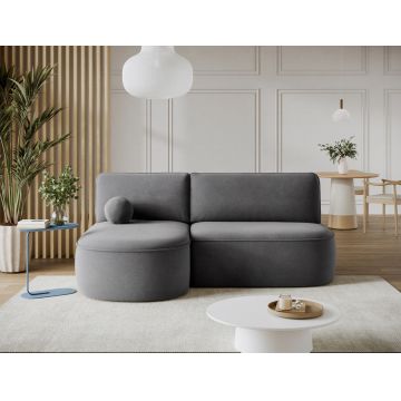 Coltar extensibil stanga 3 locuri ELTAP, LT-04PO, Livosa, 220x144x93 cm, lemn/poliester, gri inchis