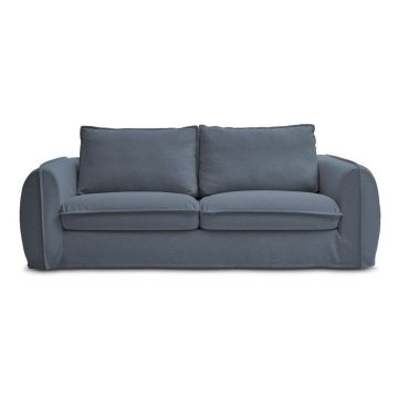 Canapea albastră pentru dormitul zilnic/extensibilă 236 cm Archimede – Bobochic Paris