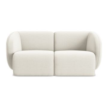 Canapea bej cu tapițerie din catifea 174 cm Lani – Makamii