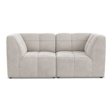 Canapea bej cu tapițerie din catifea 180 cm Aloha – Makamii