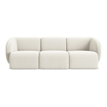 Canapea bej cu tapițerie din catifea 244 cm Lani – Makamii