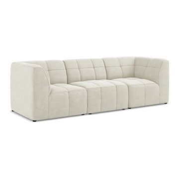 Canapea bej cu tapițerie din țesătură bouclé 255 cm Aloha – Makamii