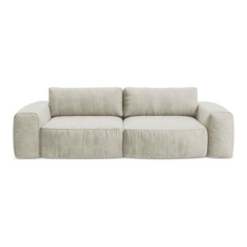 Canapea bej extensibilă cu tapițerie din chenille 275 cm Kuki – Makamii