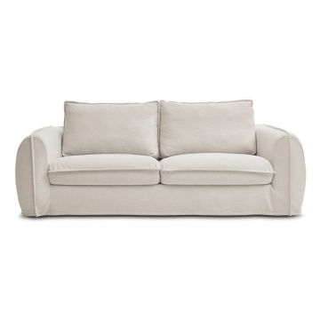 Canapea bej pentru dormitul zilnic/extensibilă 236 cm Archimede – Bobochic Paris