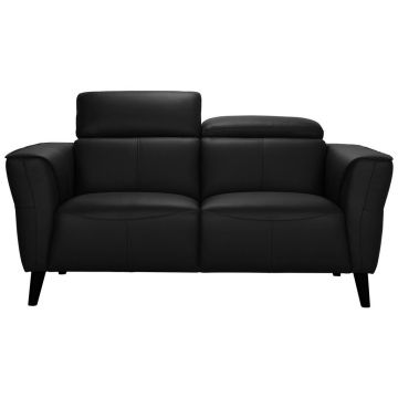 Canapea Cu 2 Locuri, piele, negru