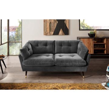Canapea Cu 2 Locuri, textil, antracit
