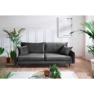 Canapea Cu 3 Locuri, textil, antracit