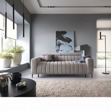 Canapea extensibila GANDI 120,187X102X95 cm, stofa catifelata, gama Premium, cu tetiere reglabile