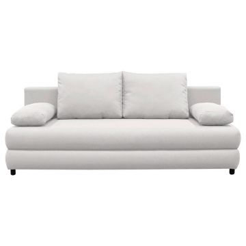 Canapea Extensibilă, textil, alb
