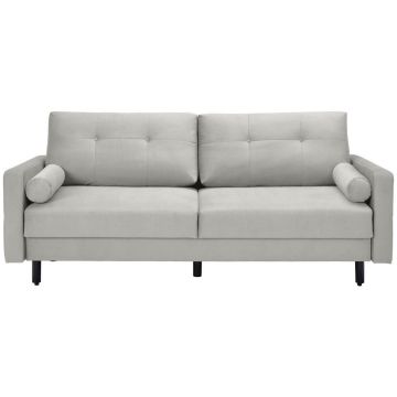 Canapea Extensibilă, textil, gri deschis