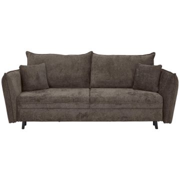 Canapea Extensibilă, textil, gri-maro