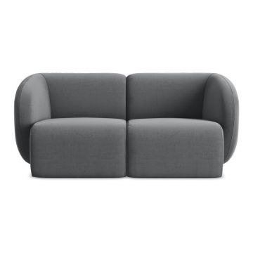 Canapea gri cu tapițerie din catifea 174 cm Lani – Makamii