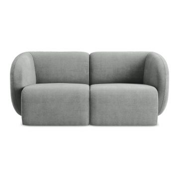 Canapea gri cu tapițerie din chenille 174 cm Lani – Makamii