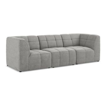 Canapea gri cu tapițerie din țesătură bouclé 255 cm Aloha – Makamii