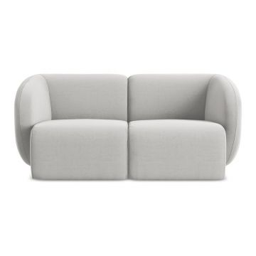 Canapea gri deschis cu tapițerie din catifea 174 cm Lani – Makamii