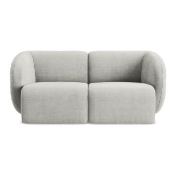 Canapea gri deschis cu tapițerie din chenille 174 cm Lani – Makamii