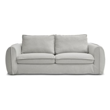 Canapea gri deschis pentru dormitul zilnic/extensibilă 236 cm Archimede – Bobochic Paris