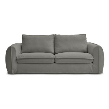 Canapea gri închis pentru dormitul zilnic/extensibilă 236 cm Archimede – Bobochic Paris