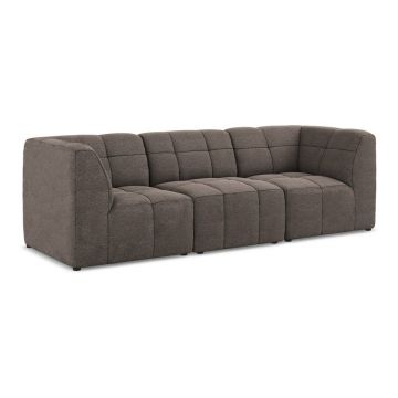 Canapea maro cu tapițerie din țesătură bouclé 255 cm Aloha – Makamii